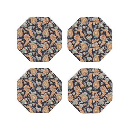 Drink Coasters Set of 4 Orange Flower Paisley Leather Coasters for Coffee Table Protector Heat Resistant Cute Coasters for Home Decor Housewarming Gifts Bar Kitchen 4 Inch Octagon
Drink Coasters Set of 4 Orange Flower Paisley Leather Coasters for Coffee Table Protector Heat Resistant Cute Coasters for Home Decor Housewarming Gifts Bar Kitchen 4 Inch Octagon