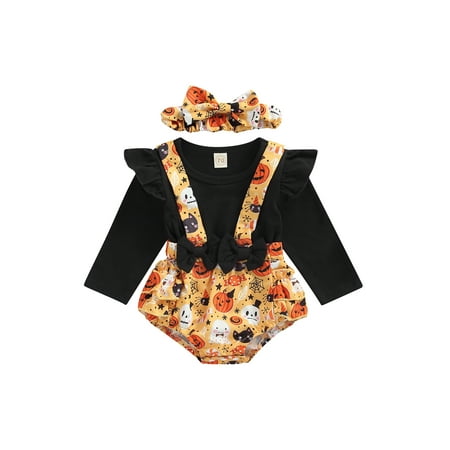 FOCUSNORM Halloween baby girl romper Cartoon Patterns Round Neck Long Sleeve Patchwork Romper+ Headband
FOCUSNORM Halloween baby girl romper Cartoon Patterns Round Neck Long Sleeve Patchwork Romper+ Headband