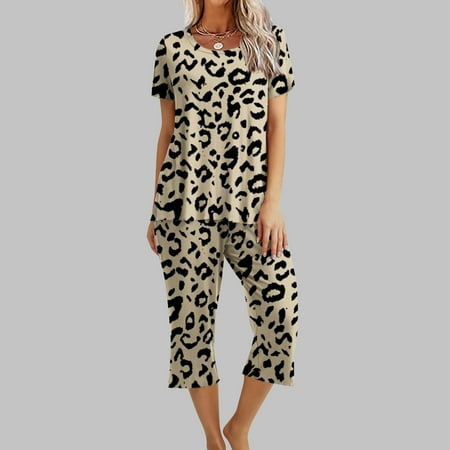 WQJNWEQ Christmas Sales Sleepwear for Women Nightgown Pajamas Women S Printing Round Neck Short Sleeve Sleepshirt and Pants Sets Loungewear with Pockets
WQJNWEQ Christmas Sales Sleepwear for Women Nightgown Pajamas Women S Printing Round Neck Short Sleeve Sleepshirt and Pants Sets Loungewear with Pockets