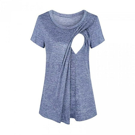 Kiplyki Wholesale Maternity O-Neck Solid Short Sleeve Breast-Feeding Pregnant Woman Nursing Blouse
Kiplyki Wholesale Maternity O-Neck Solid Short Sleeve Breast-Feeding Pregnant Woman Nursing Blouse