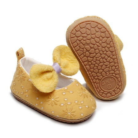 Girls Single Shoes Floral Embroider Bowknot First Walkers Shoes Toddler Sandals Princess Shoes Yellow 13
Girls Single Shoes Floral Embroider Bowknot First Walkers Shoes Toddler Sandals Princess Shoes Yellow 13