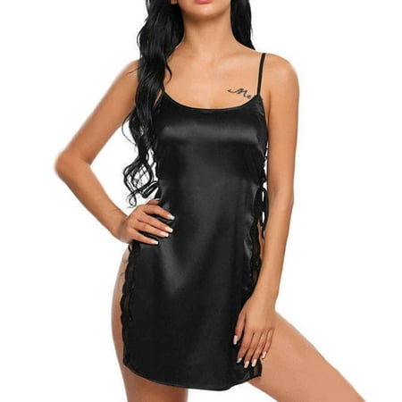 WGOUP Women s Fashion Sexy Erotic Pajamas Simulation Silk Underwear Nightgown Black(Buy 2 Get 1 Free)
WGOUP Women s Fashion Sexy Erotic Pajamas Simulation Silk Underwear Nightgown Black(Buy 2 Get 1 Free)
