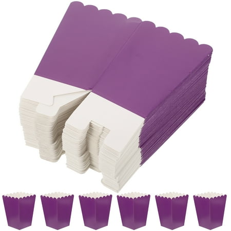 50Pcs Popcorn Boxes Paper Popcorn Tubs Simple Greaseproof Popcorn Containers