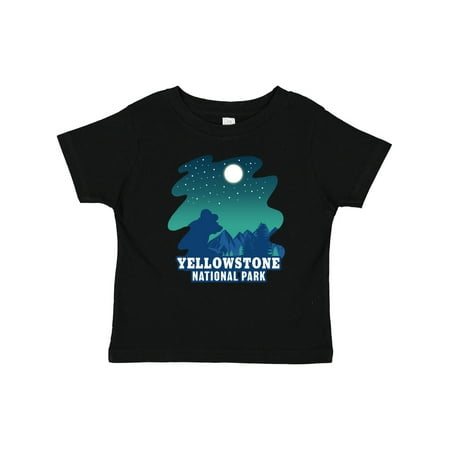 Inktastic Yellowstone National Park with Bear and Starry Night Gift Baby Boy or Baby Girl T-Shirt