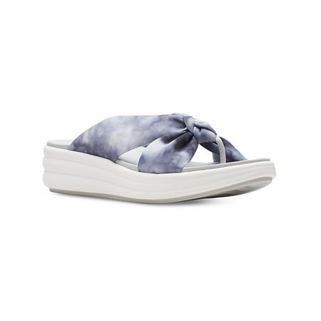 Cloudsteppers by Clarks Womens Drift Ave Tie-Dye Cushioned Wedge Sandals