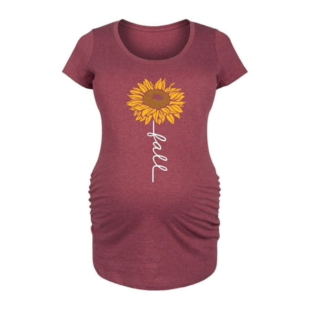 Bloom Maternity - Fall Sunflower - Maternity Scoop Neck T-Shirt