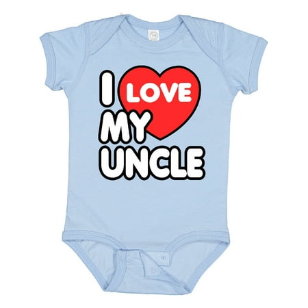 Inktastic I Love My Uncle Gift Baby Boy or Baby Girl Bodysuit