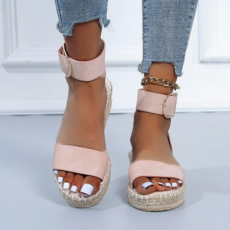 UMfun Summer Ladies Shoes Slope Heel Thick Soled Straw Woven Metal Buckle Women s Sandals
UMfun Summer Ladies Shoes Slope Heel Thick Soled Straw Woven Metal Buckle Women s Sandals