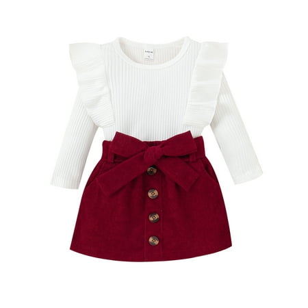 Kids Baby Girl Fall Winter Outfit Long Sleeve Shirt Ribbed Knitted Pullover Top Skirt Set 2pcs Clothes
Kids Baby Girl Fall Winter Outfit Long Sleeve Shirt Ribbed Knitted Pullover Top Skirt Set 2pcs Clothes