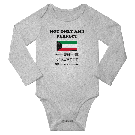 Not Only am i Perfect I m Kuwaiti Too! Baby Long Sleeve Romper Bodysuit (Gray 12 Months)
Not Only am i Perfect I m Kuwaiti Too! Baby Long Sleeve Romper Bodysuit (Gray 12 Months)