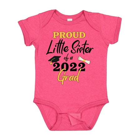 Inktastic Proud Little Sister of a 2022 Grad Gift Baby Girl Bodysuit