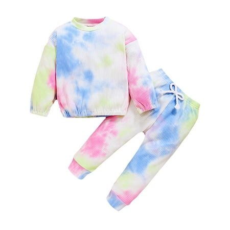 Baby Girls Boys Tie-dye Suit Long Sleeves Tops Pants 2pcs Outfits Set 1-2 Years
Baby Girls Boys Tie-dye Suit Long Sleeves Tops Pants 2pcs Outfits Set 1-2 Years