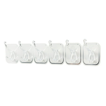 Farfi 6Pcs Hanging Hook Wall-mounted Punch Free Easy to Install No Nail Mounting Self-adhesive Wall Hanger Hook Daily Use (White)
Farfi 6Pcs Hanging Hook Wall-mounted Punch Free Easy to Install No Nail Mounting Self-adhesive Wall Hanger Hook Daily Use (White)