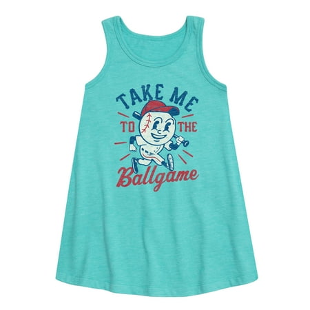 Instant Message - Take Me To The Ballgame - Girls Aline Dress