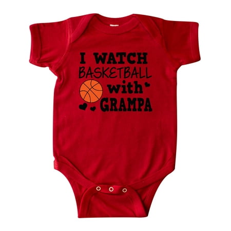 Inktastic I Watch Basketball with Grampa Gift Baby Boy Bodysuit
