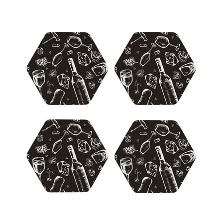 Tideii Wine Seamless for Leather Coasters 4 Pieces Anti-fouling and Anti-scalding Decorative Coasters Suitable for Restaurants Kitchens Coffee Shops-Hexagon
Tideii Wine Seamless for Leather Coasters 4 Pieces Anti-fouling and Anti-scalding Decorative Coasters Suitable for Restaurants Kitchens Coffee Shops-Hexagon