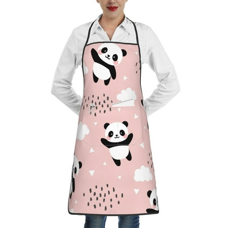 Gaeub Panda Kitchen Cooking Aprons Adjustable Bib Apron Waterdrop and Oil Resistant Kitchen Chef Apron for Women Men
Gaeub Panda Kitchen Cooking Aprons Adjustable Bib Apron Waterdrop and Oil Resistant Kitchen Chef Apron for Women Men