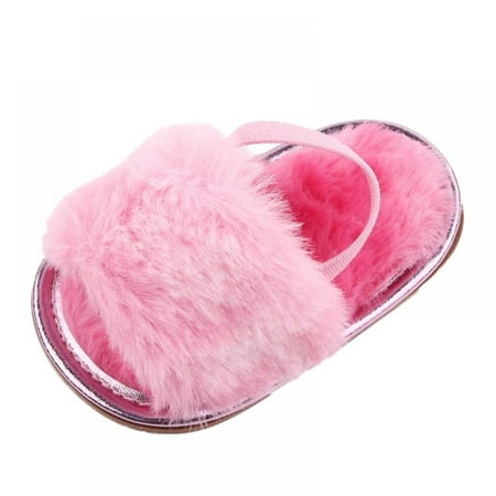 Baby Girls Sandals Coral Fleece Elastic Back Strap Flats Shoes Rubber Sole Slippers
Baby Girls Sandals Coral Fleece Elastic Back Strap Flats Shoes Rubber Sole Slippers