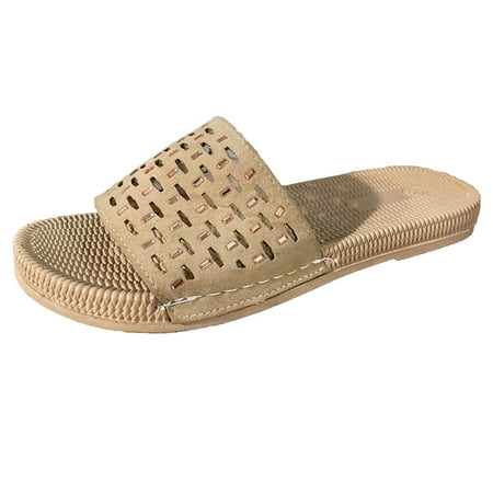 Ykohkofe Women s Ladies Flat Crystal Rhinestone Hollow Slip On Beach Slippers Shoes Beige 9
Ykohkofe Women s Ladies Flat Crystal Rhinestone Hollow Slip On Beach Slippers Shoes Beige 9
