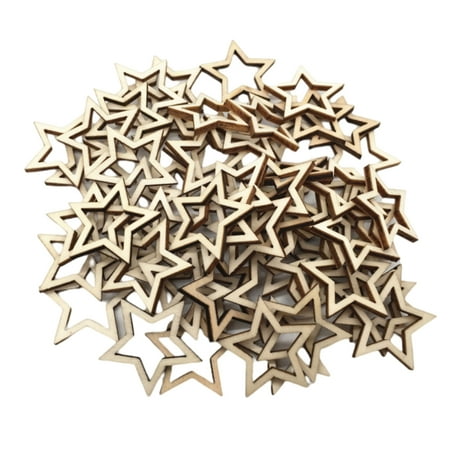 100 Pieces Wooden Hollow Star Decoration Wooden Discs Embellishments Craft Making DIY for Wedding Christmas Tree
100 Pieces Wooden Hollow Star Decoration Wooden Discs Embellishments Craft Making DIY for Wedding Christmas Tree