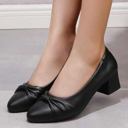 Women s Shoes Fashion Bow Thick Heel Comfortable Pointed Toe Slip-on Casual Shoes
Women s Shoes Fashion Bow Thick Heel Comfortable Pointed Toe Slip-on Casual Shoes