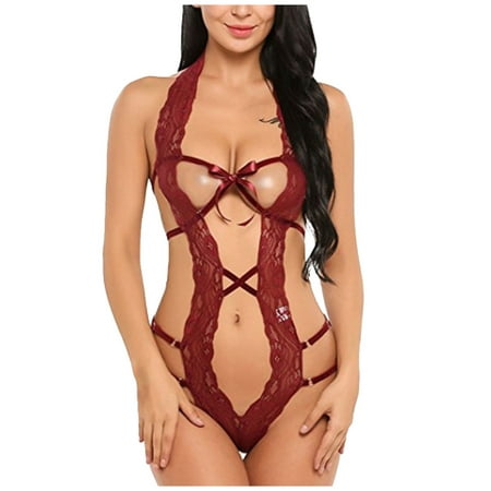 Open Back Hollow Pajamas Women Lace Underwear Thongs Jumpsuit Bodysuit Lingerie(Wine XL)
Open Back Hollow Pajamas Women Lace Underwear Thongs Jumpsuit Bodysuit Lingerie(Wine XL)