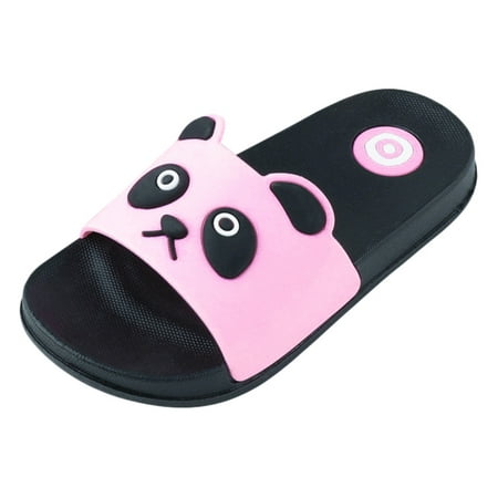 

Yinguo Baby Kids Girls Boys Home Slippers Cartoon Cat Floor Family Shoes Beach Sandals Pink 28-29