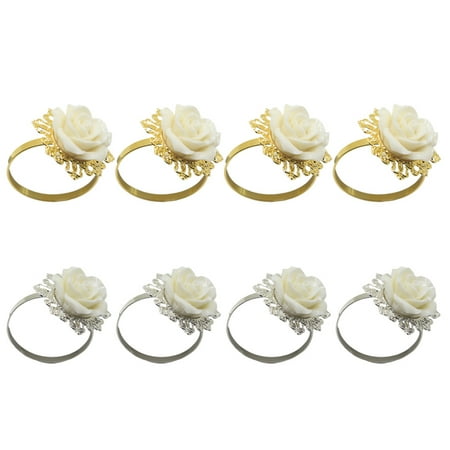 8pcs Creative Napkin Rings Napkin Buckles Rose Shape Iron Napkin Ring for Restaurant (Golden and Silver)
8pcs Creative Napkin Rings Napkin Buckles Rose Shape Iron Napkin Ring for Restaurant (Golden and Silver)