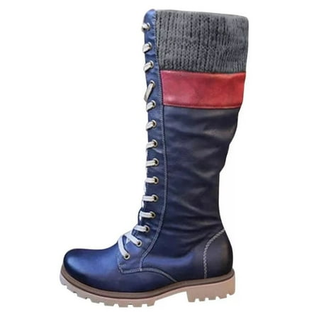 Rdeuod Boots Womens Lace-Up Leather Round Toe Low-Heeled Keep Warm Shoes Cowboy Knight Winter
Rdeuod Boots Womens Lace-Up Leather Round Toe Low-Heeled Keep Warm Shoes Cowboy Knight Winter