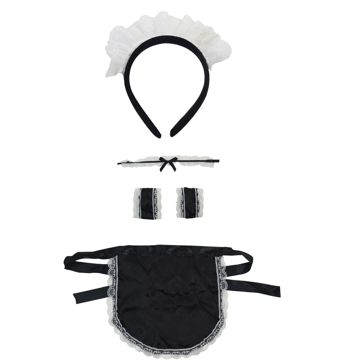 Pc French Maid Roleplay Outfit Sexy Lingerie Lace Cosplay Costume Set Walmart