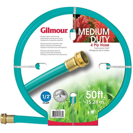 Gilmour 15-12050 1/2 in X 50' 4 Ply Medium Duty Garden Hose - Walmart.com