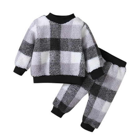 Boys Outfits Long Sleeve Plaid Blouse Tops Patchwork Pants Trousers Warm Sleepwear 2Pcs Suits for Kids Boys
Boys Outfits Long Sleeve Plaid Blouse Tops Patchwork Pants Trousers Warm Sleepwear 2Pcs Suits for Kids Boys