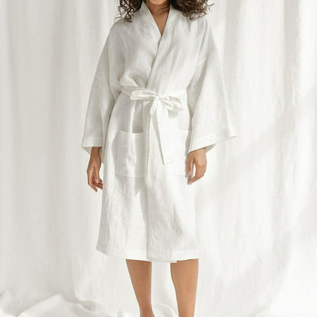 Pajamas for women 2022 Autumn European And American Nightgown Cardigan Loose Cotton Linen Long Sleeve Sweat Steaming Clothes Home Pajamas Women s Fashion White L
Pajamas for women 2022 Autumn European And American Nightgown Cardigan Loose Cotton Linen Long Sleeve Sweat Steaming Clothes Home Pajamas Women s Fashion White L