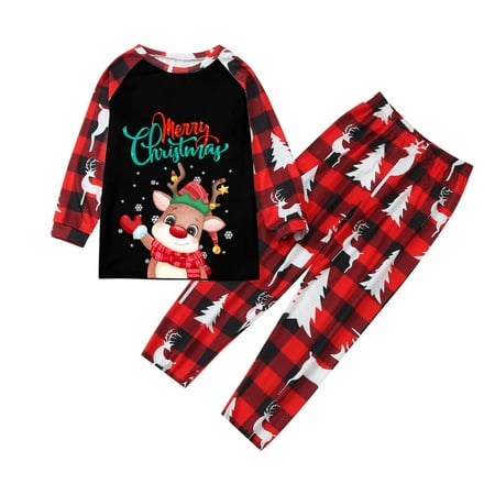 Christmas Pajamas for Family Parent-Child Outfit Winter Fall Pjs Deer Plaid Print Long Sleeve T Shirt Top Pants Xmas Sleepwear Holiday Matching Pajama Sets
Christmas Pajamas for Family Parent-Child Outfit Winter Fall Pjs Deer Plaid Print Long Sleeve T Shirt Top Pants Xmas Sleepwear Holiday Matching Pajama Sets