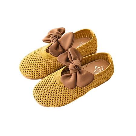 Ferndule Kids Lightweight Bow Decor Casual Shoes Running Non-slip Slip On Outdoor Cozy Round Toe Flats Yellow 10C
Ferndule Kids Lightweight Bow Decor Casual Shoes Running Non-slip Slip On Outdoor Cozy Round Toe Flats Yellow 10C