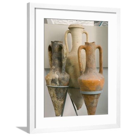 Pottery at the Naval History Museum, Constanta, Romania Framed Print Wall Art By Russell Young