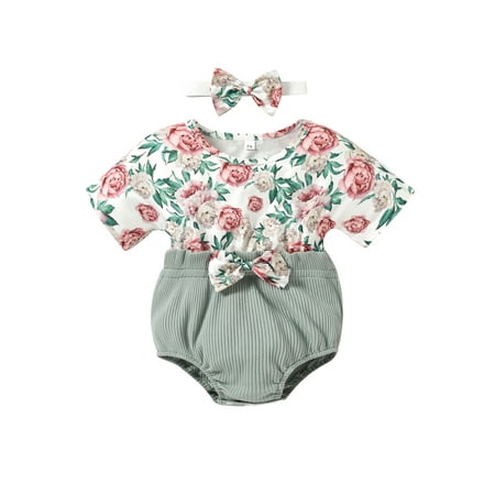 LisenraIn Baby Girls Jumpsuit Set Floral Print Short Sleeve Patchwork Shorts Romper with Bow Summer Toddler Outfits
LisenraIn Baby Girls Jumpsuit Set Floral Print Short Sleeve Patchwork Shorts Romper with Bow Summer Toddler Outfits