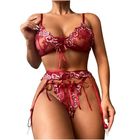 TFDZ Lingerie Set Womens Lingerie Women Exquisite Mesh Lingerie Bra+Garter+Briefs Set Babydoll Cut-Out Sleepwear Red
TFDZ Lingerie Set Womens Lingerie Women Exquisite Mesh Lingerie Bra+Garter+Briefs Set Babydoll Cut-Out Sleepwear Red