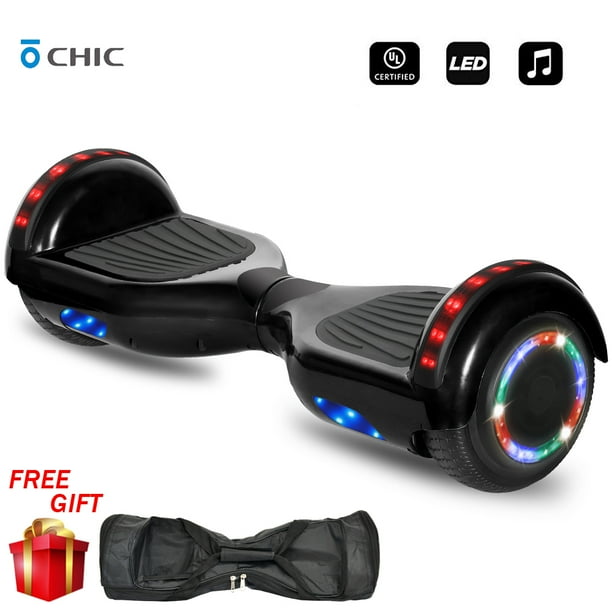 CHO Power Sports 6.5 inch Wheel Hoverboard Electric Smart Self Balancing Scooter Hoover Board with Built in Speaker LED Light - UL2272 Certified