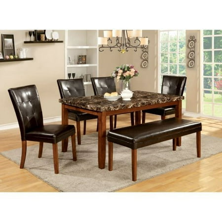 Furniture of America Wilmont 6 Piece Dining Table Set