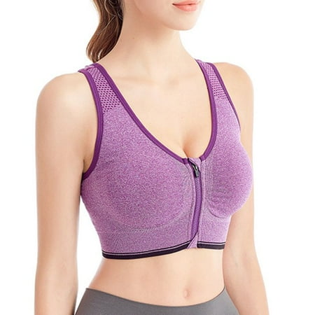 Egebert Breathable Zip Front Sports Bra Shockproof Wirefree Running Vest Yoga Bra Underwear for Women New
Egebert Breathable Zip Front Sports Bra Shockproof Wirefree Running Vest Yoga Bra Underwear for Women New