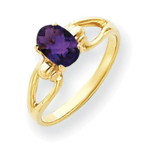 14k 7x5mm Oval Amethyst ring