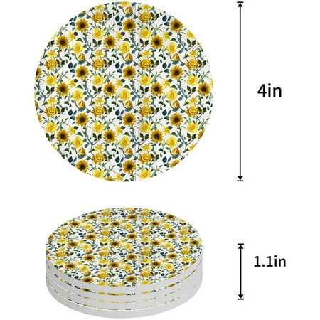 ZHANZZK Sunflowers Set of 8 Round Coaster for Drinks Absorbent Ceramic Stone Coasters Cup Mat with Cork Base for Home Kitchen Room Coffee Table Bar Decor
ZHANZZK Sunflowers Set of 8 Round Coaster for Drinks Absorbent Ceramic Stone Coasters Cup Mat with Cork Base for Home Kitchen Room Coffee Table Bar Decor