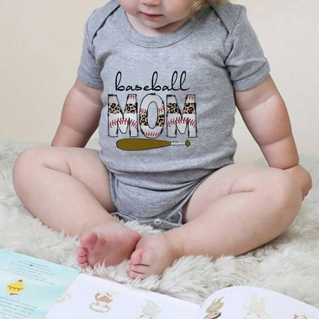 Miluxas Clearance Mother s Day Toddler Baby Boys Girl Baseball Print Short Sleeve Romper Jumpsuit Gray 12
Miluxas Clearance Mother s Day Toddler Baby Boys Girl Baseball Print Short Sleeve Romper Jumpsuit Gray 12