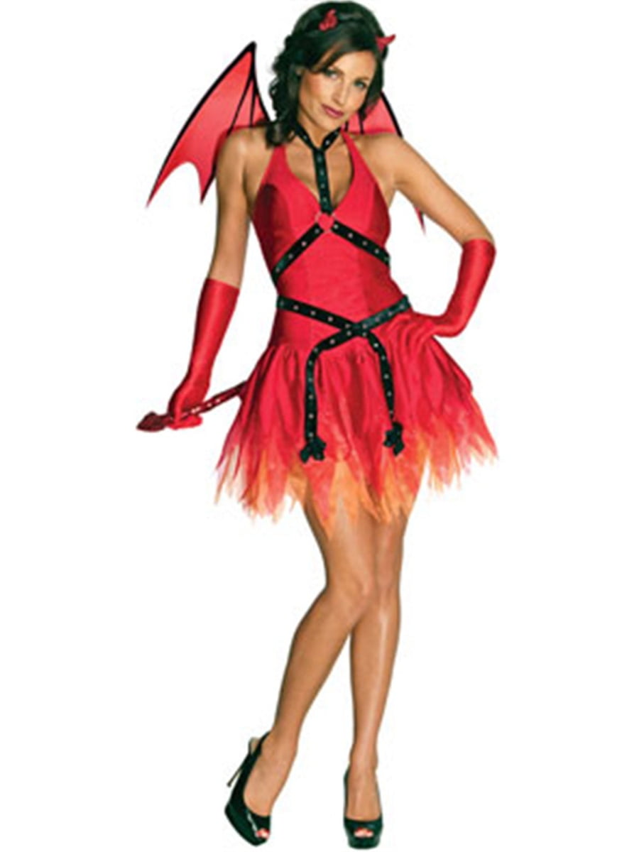 Devilish Desire Red Hot Devil Babe With Wings Womens Halloween Party