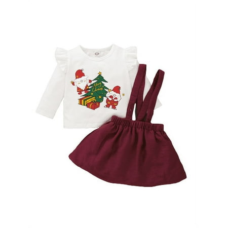 Mikrdoo Baby Girls Clothes Santa Christmas Trees Print Shirt Straps Suspender Skirts 2Pcs Outfits White 3-6 Months
Mikrdoo Baby Girls Clothes Santa Christmas Trees Print Shirt Straps Suspender Skirts 2Pcs Outfits White 3-6 Months