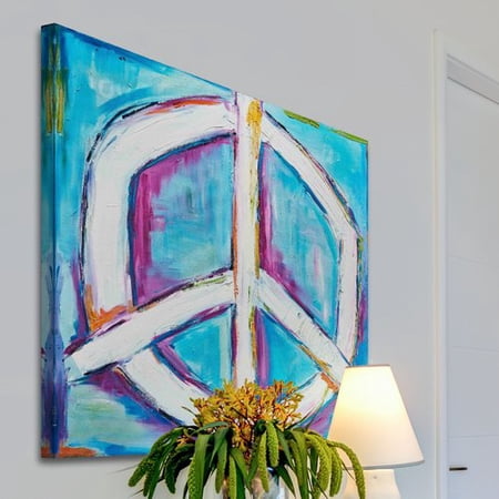 Marmont Hill "Bright Peace" by Tori Campisi Painting Print on Canvas