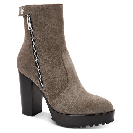 All Saints Womens Ana Leather Block Heel Ankle Boots