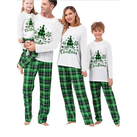 Youweixiong Christmas Pajamas for Family with Christmas Tree Letter Print Top and Plaid Pants Jammies Sleepwear
Youweixiong Christmas Pajamas for Family with Christmas Tree Letter Print Top and Plaid Pants Jammies Sleepwear