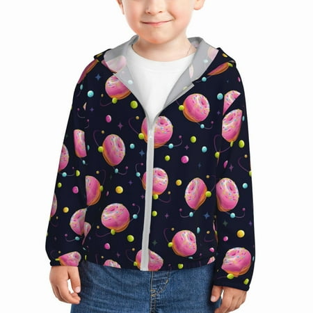 Vsdgher Cartoon Donut Planets Kids Sun Protection Hoodie with Zip Rash Guard Tops Children s Long Sleeve Sun Protection Clothing - 18 Months
Vsdgher Cartoon Donut Planets Kids Sun Protection Hoodie with Zip Rash Guard Tops Children s Long Sleeve Sun Protection Clothing - 18 Months